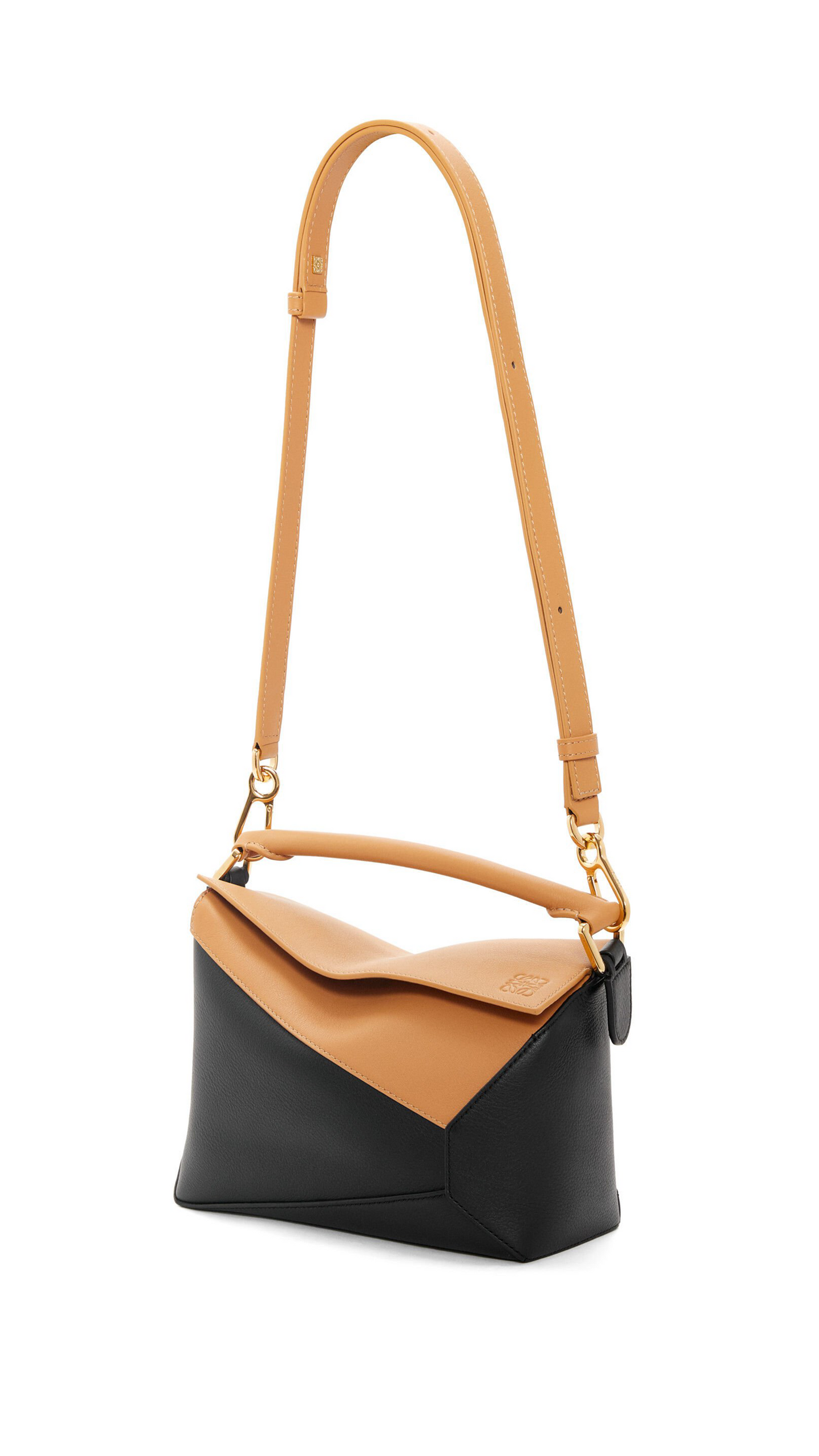 Small Puzzle Bag in Classic Calfskin - Warm Desert/Black