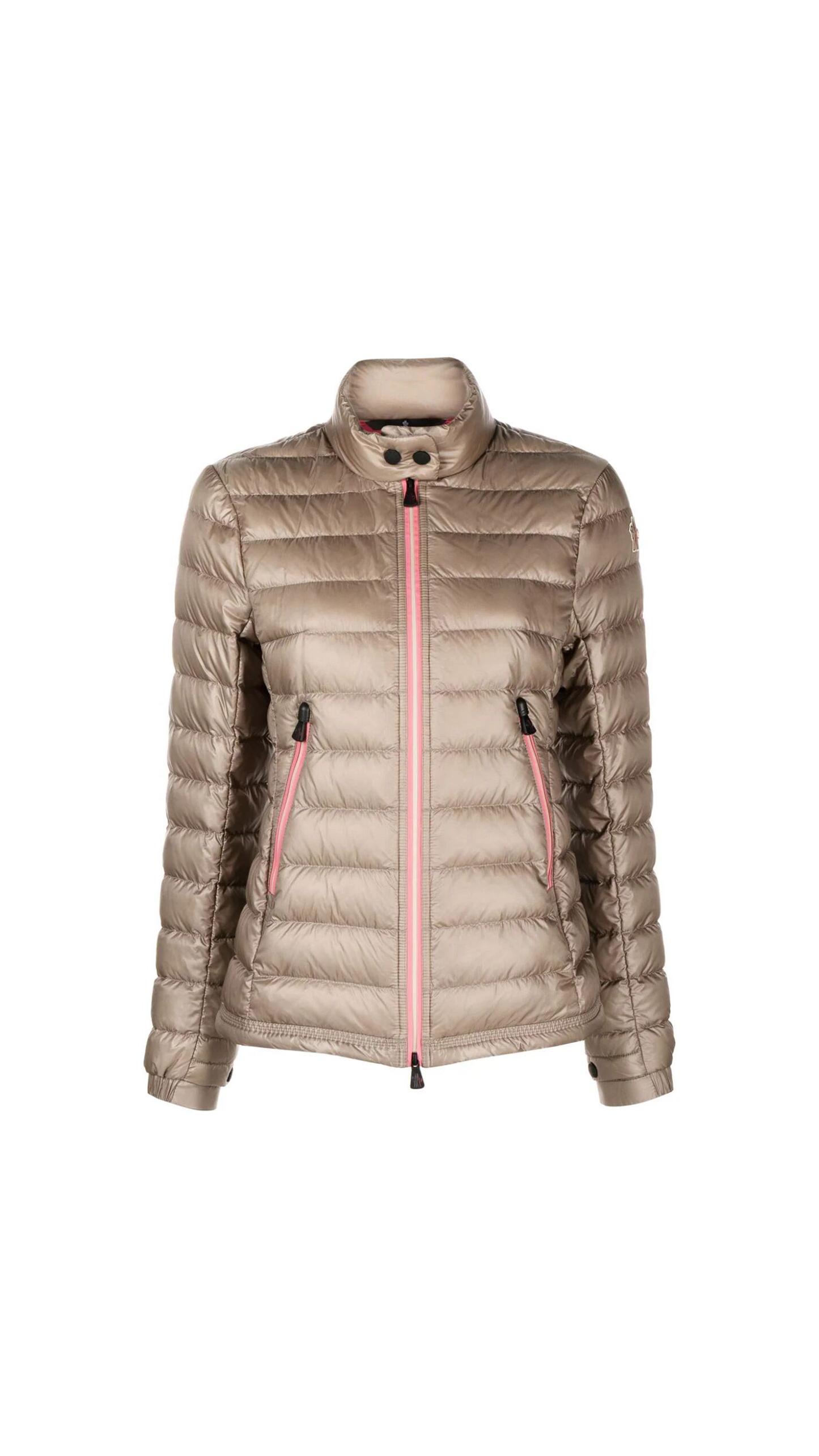 Walibi Short Down Jacket - Light Brown/Pink