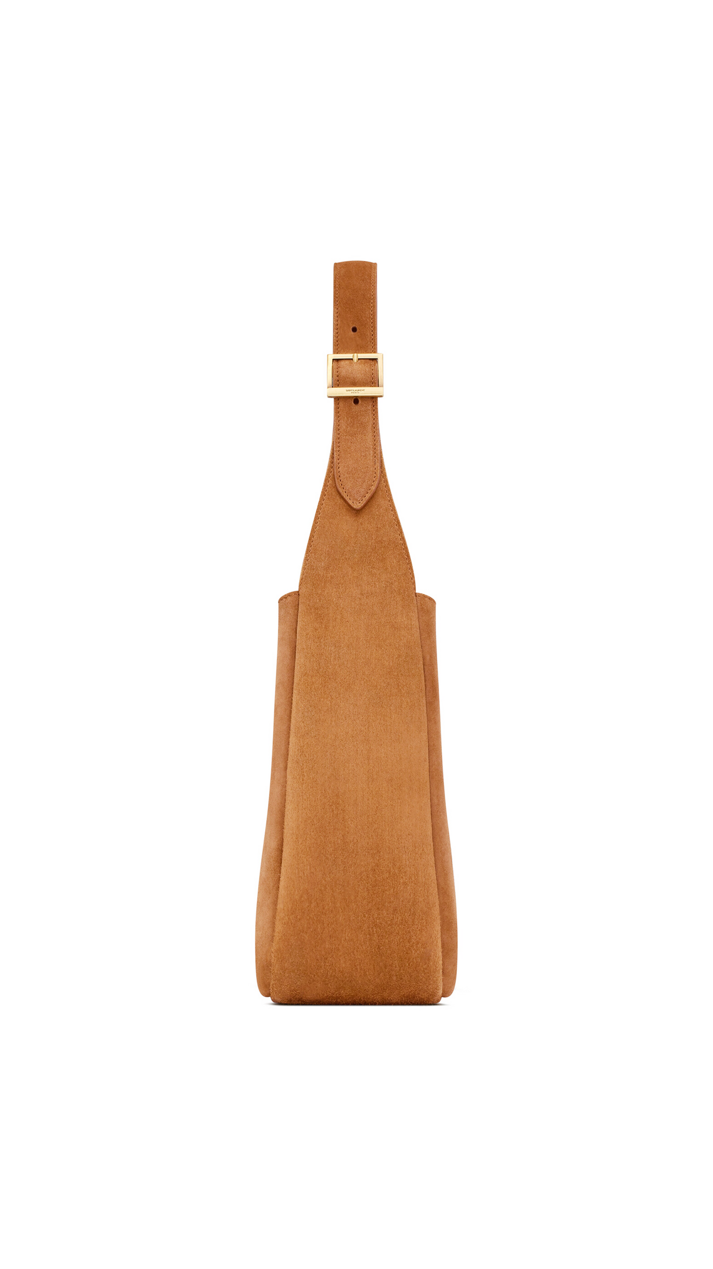 Small Le 5 à 7 Supple in Suede - Brown Caramel
