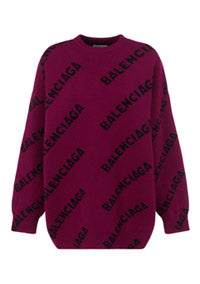 Allover Logo Sweater - Purple