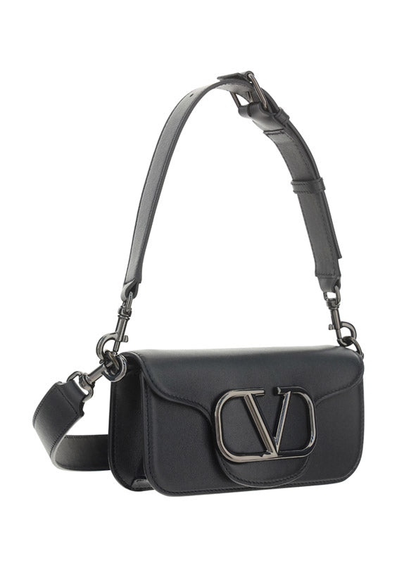 Loco Calfskin Messenger Bag - Black
