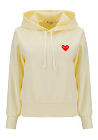 Heart-embroidered Pullover Hoodie.