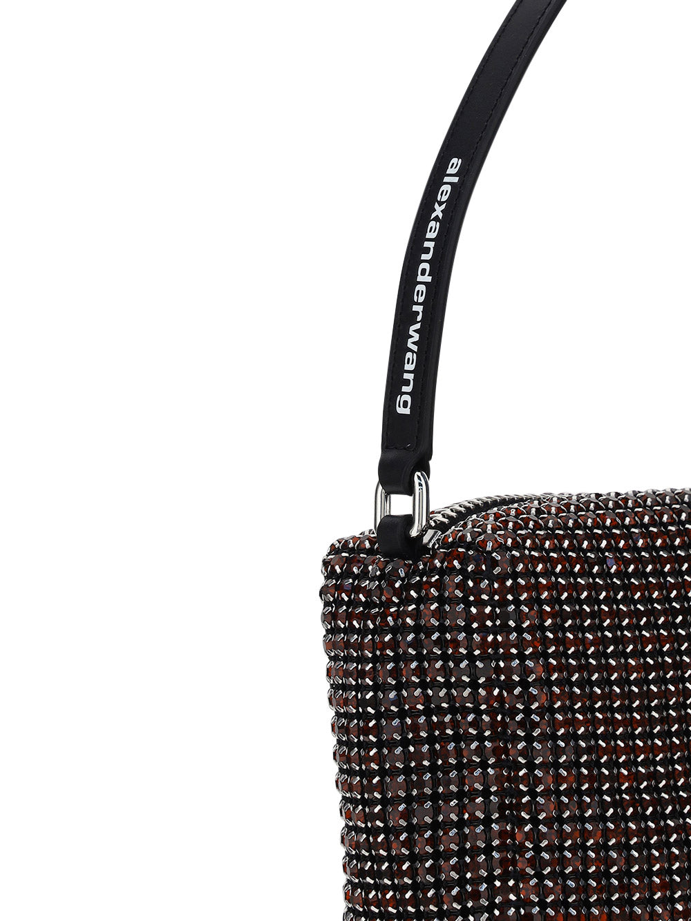 Heiress Medium Pouch in Rhinestone Mesh - Black