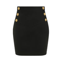 Short Eco-designed Crepe Skirt - Black