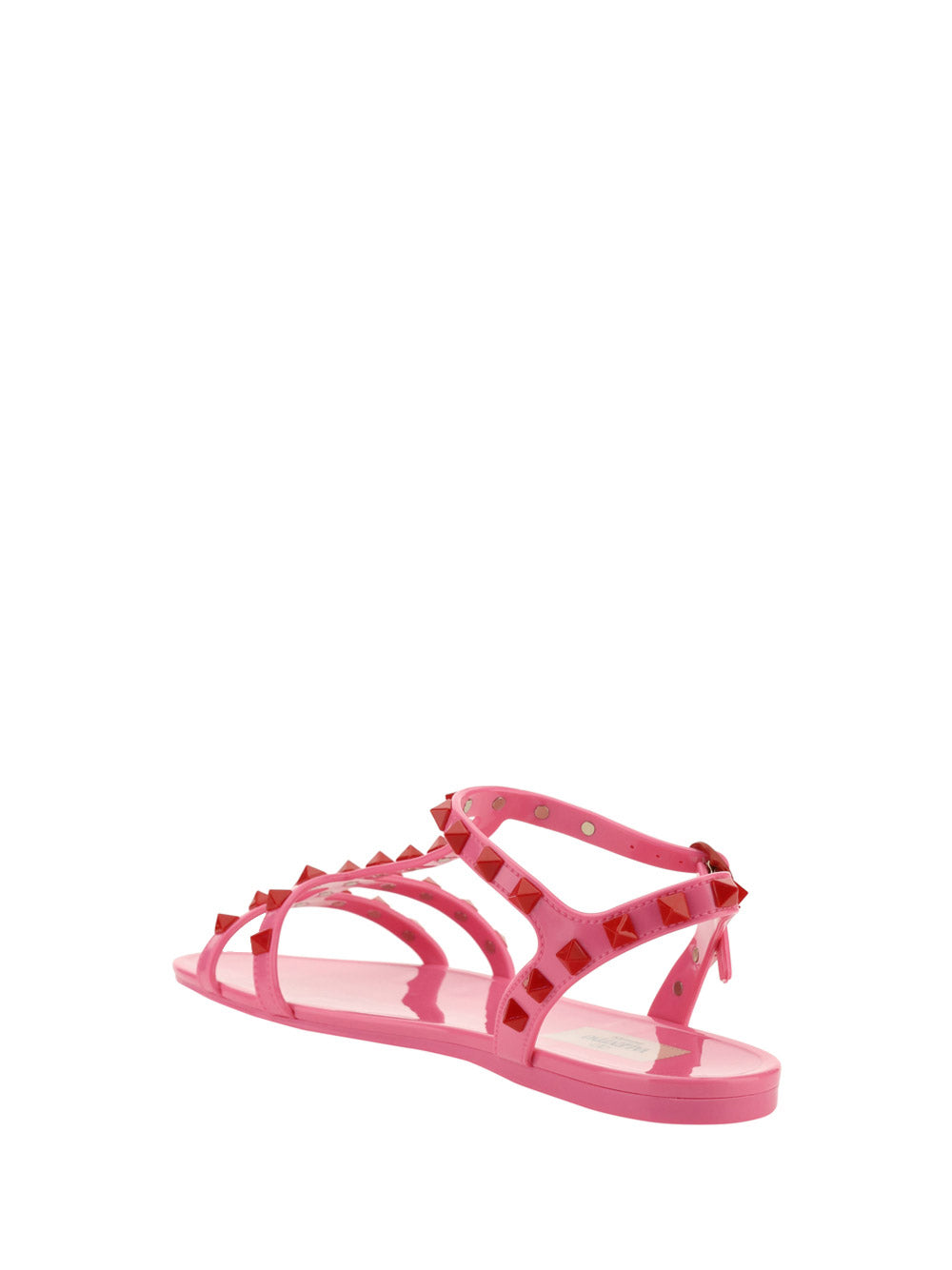 Rockstud Flat Rubber Sandal - Pink