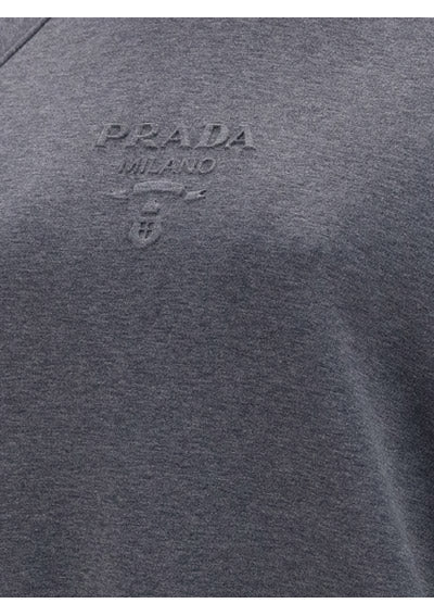 Oversized Logo Jersey Sweatshirt - Grey