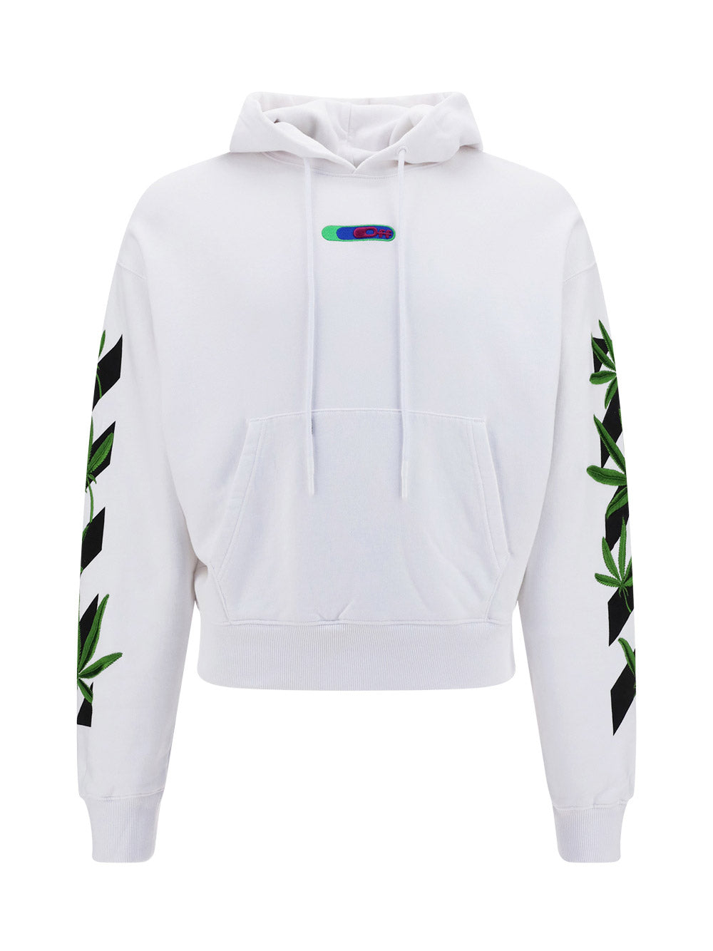 Weed Arrows Over Hoodie - White