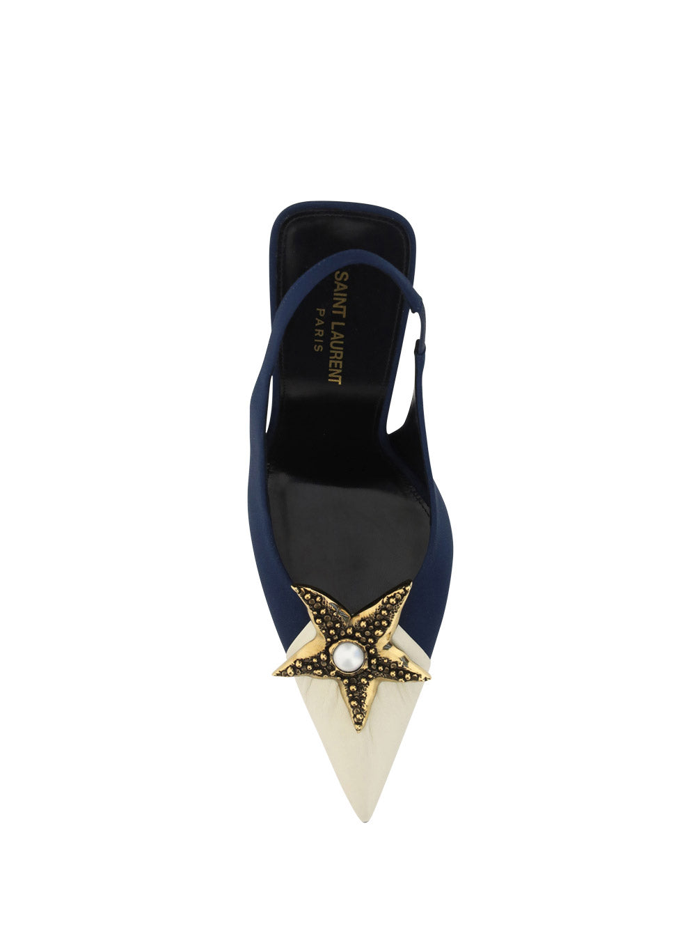 Volver Slingbacks In Crepe the Chine And Leather - Navy