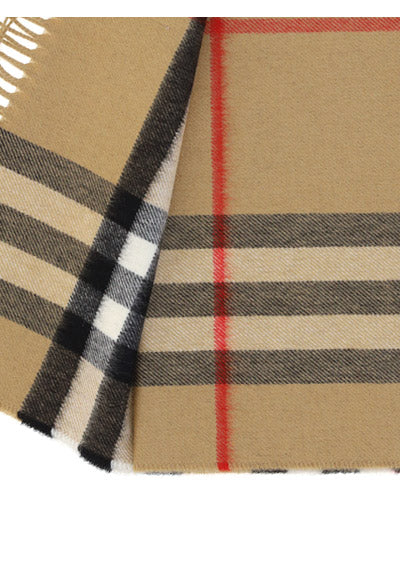 The Classic Check Cashmere Scarf - Archive Beige