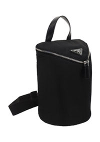 Re-Nylon and Leather Backpack - Black