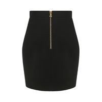 Short Eco-designed Crepe Skirt - Black