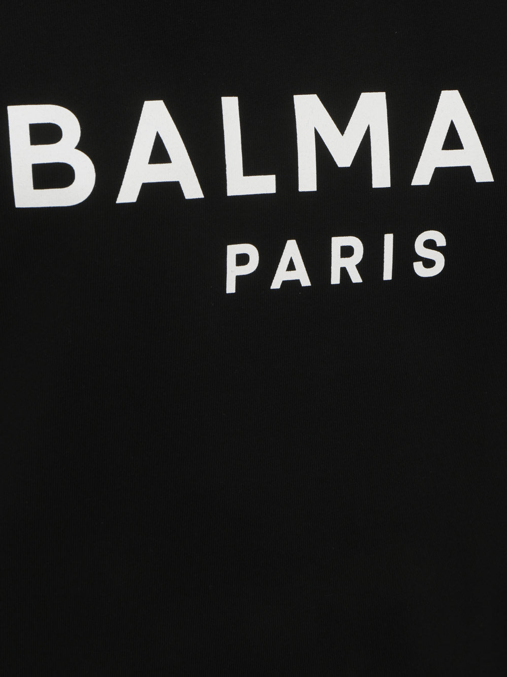 Eco-Designed Cotton Sweatshirt with Balmain Logo Print - Black