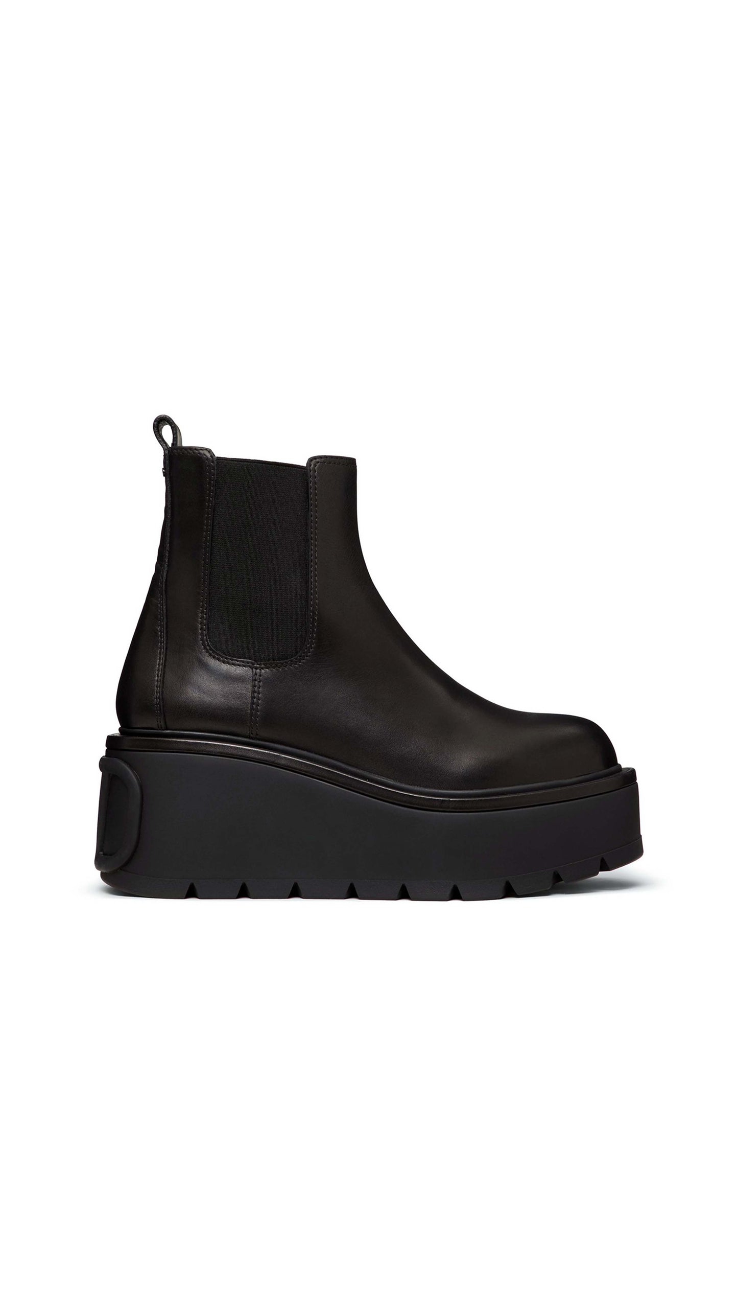 VALENTINO UNIQUEFORM LOGO PLATFORM BOOTS 85MM - Black