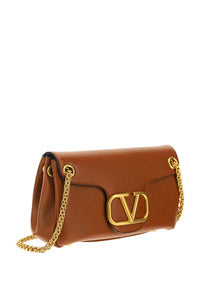 Stud Sign Nappa Shoulder BAg - Brown