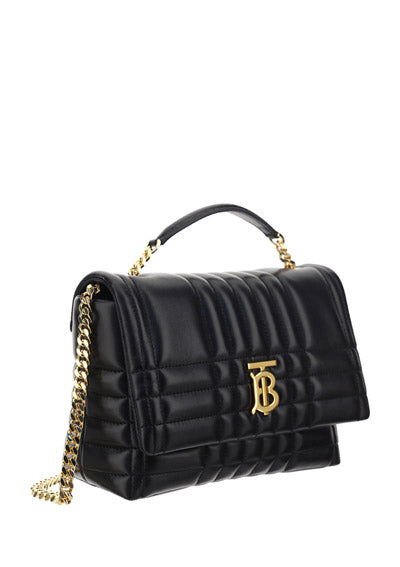 Small Quilted Lambskin Lola Satchel - Black