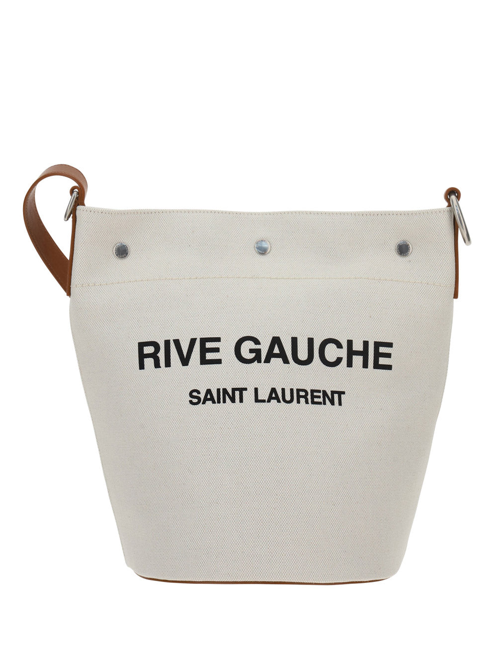 Rive Gauche Bucket Bag in Linen - Natural