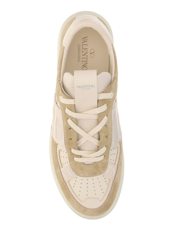 Low-Top Calfskin VL7N Snesker With Bands - Beige