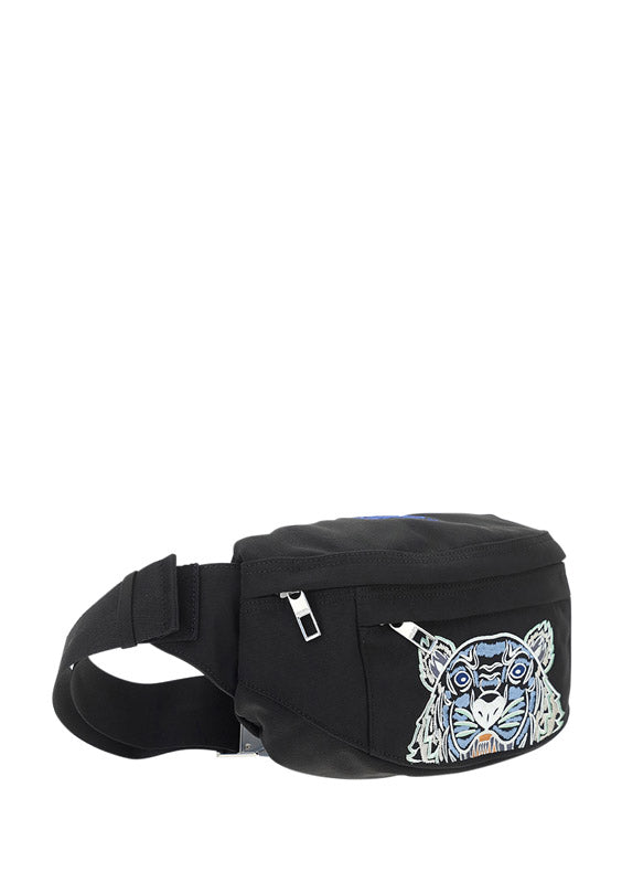 Canvas Kampus Tiger Belt Bag - Black