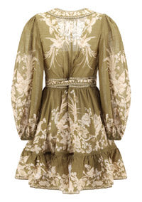 Anneke Wrap Mini Dress - Green
