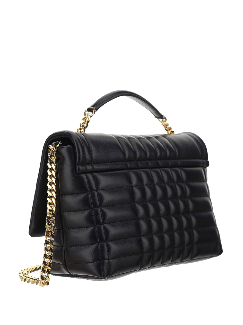 Small Quilted Lambskin Lola Satchel - Black