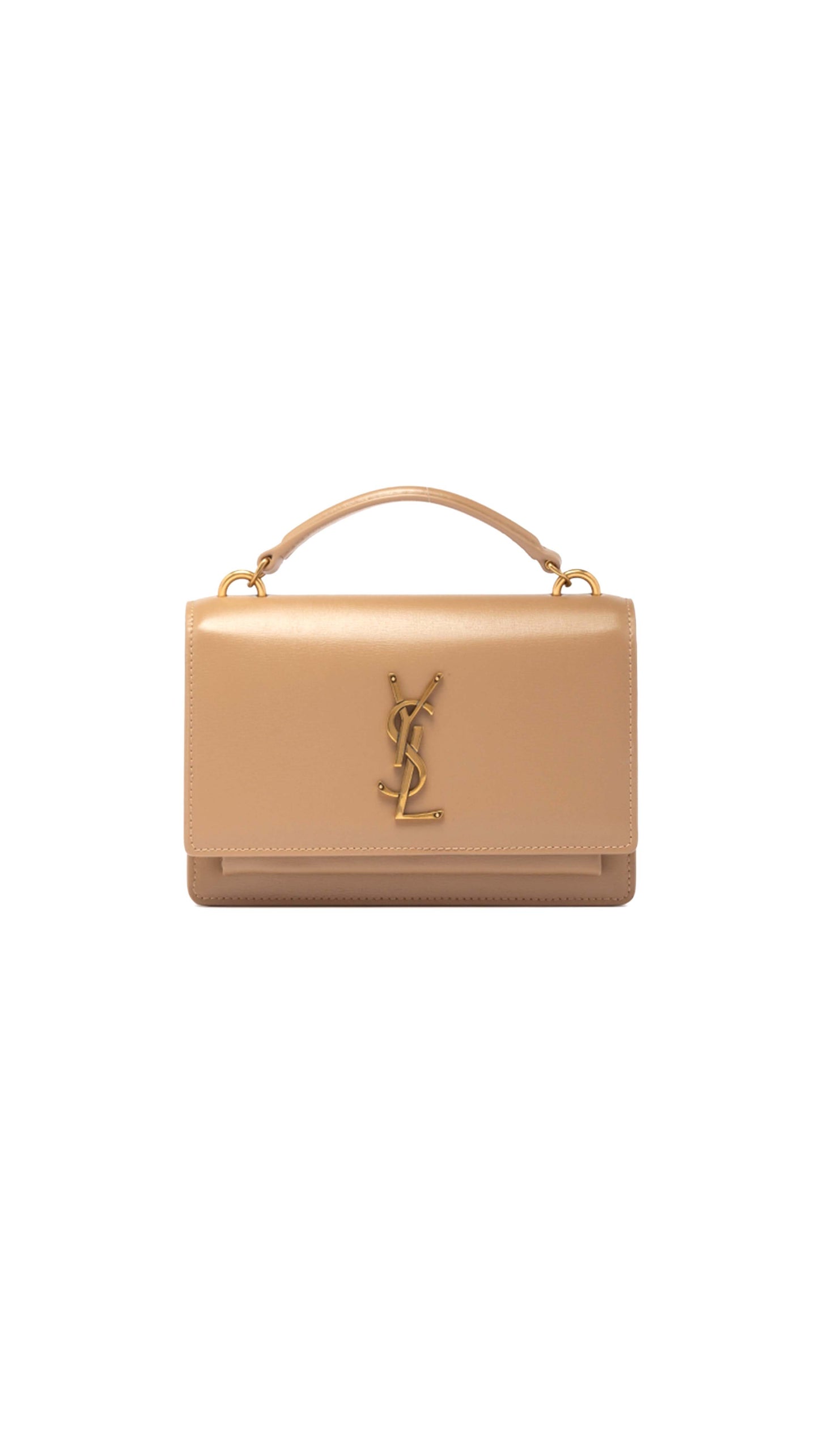 Sunset Chain Bag In Smooth Leather - Nude
