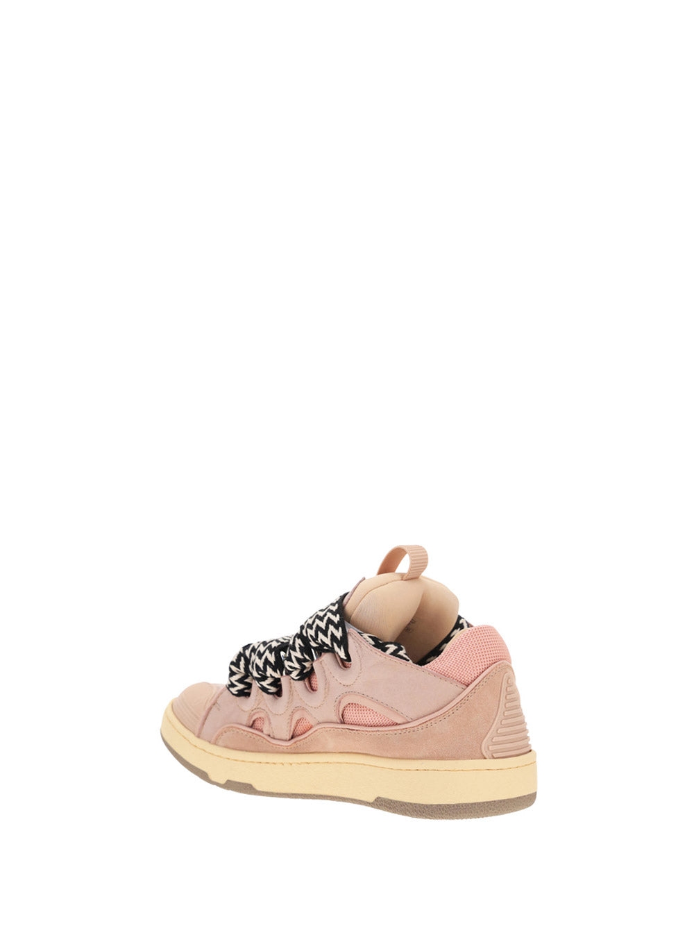 Leather Curb Sneakers - Pink.