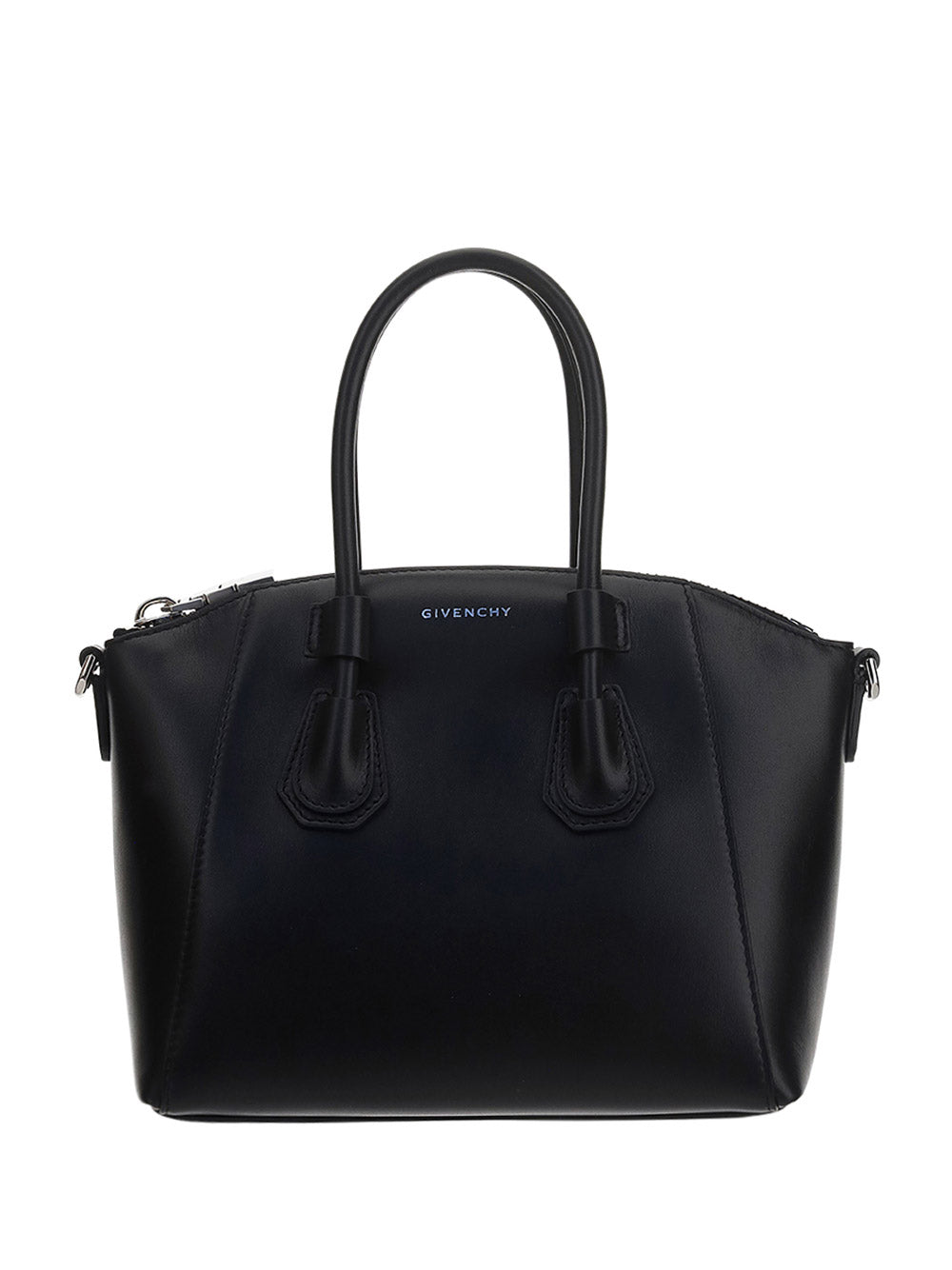 Mini Antigona Sport Bag In Leather - Black