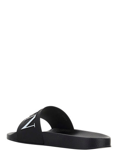 VLTN Rubber Slider Sandal - Black.