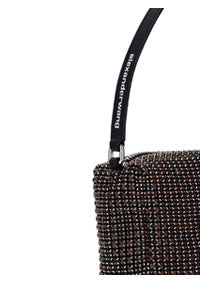 Heiress Medium Pouch in Rhinestone Mesh - Black