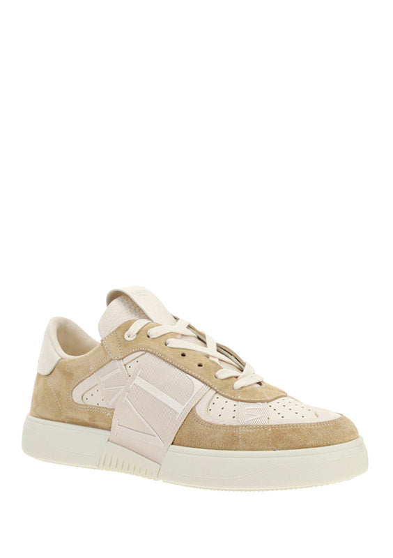 Low-Top Calfskin VL7N Snesker With Bands - Beige