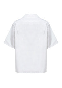 Printed Stretch Cotton Shirt - White
