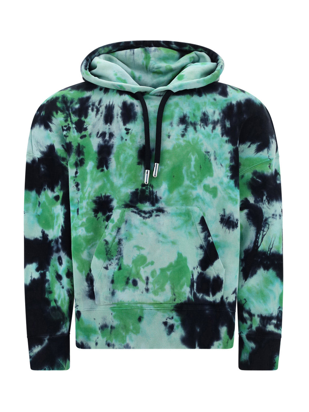 Tie & Dye Hoodie - Black / Green