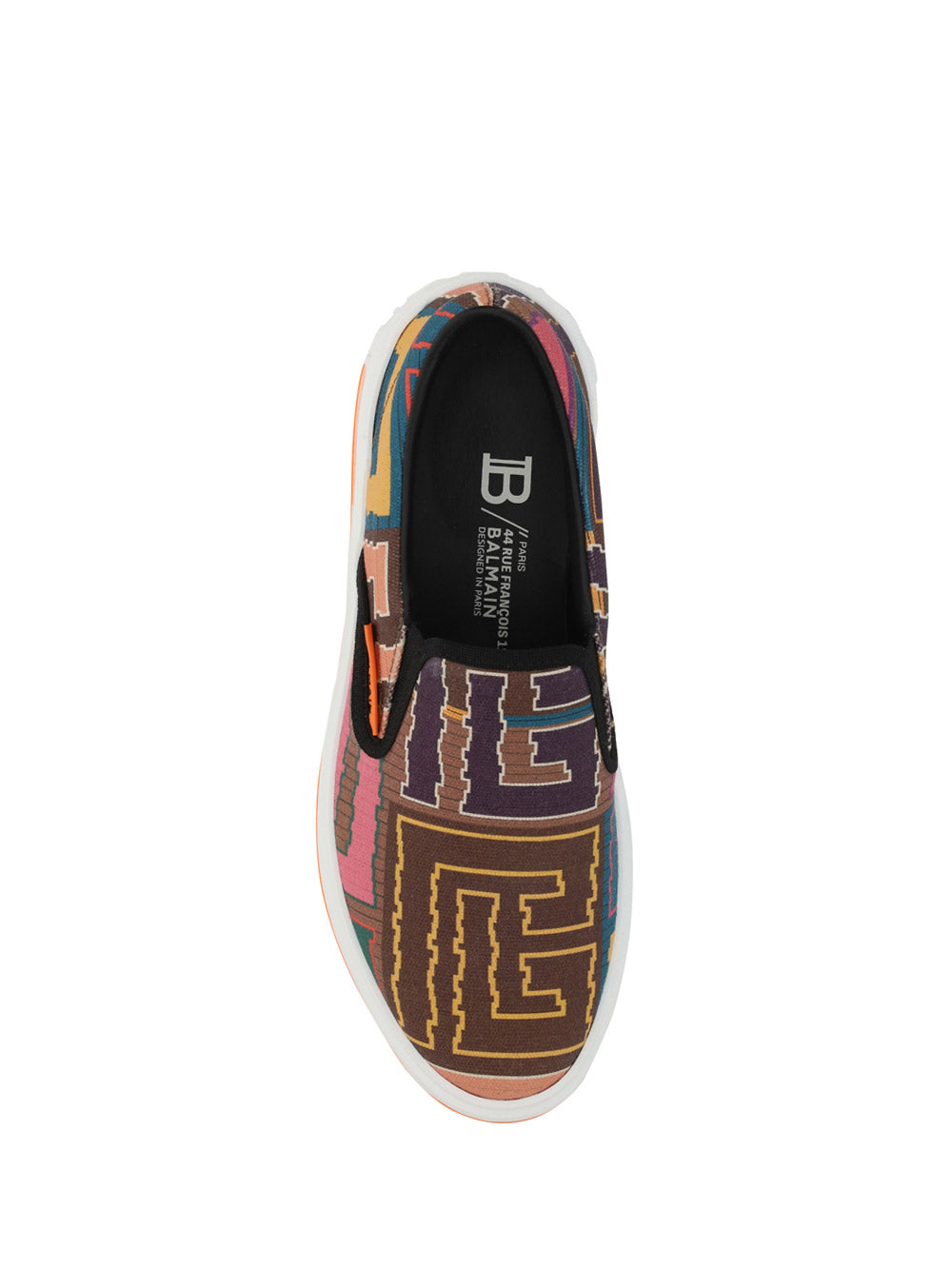 Needlepoint B-Court High-top Sneakers with Balmain Monogram - Multicolor