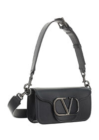 Loco Calfskin Messenger Bag - Black