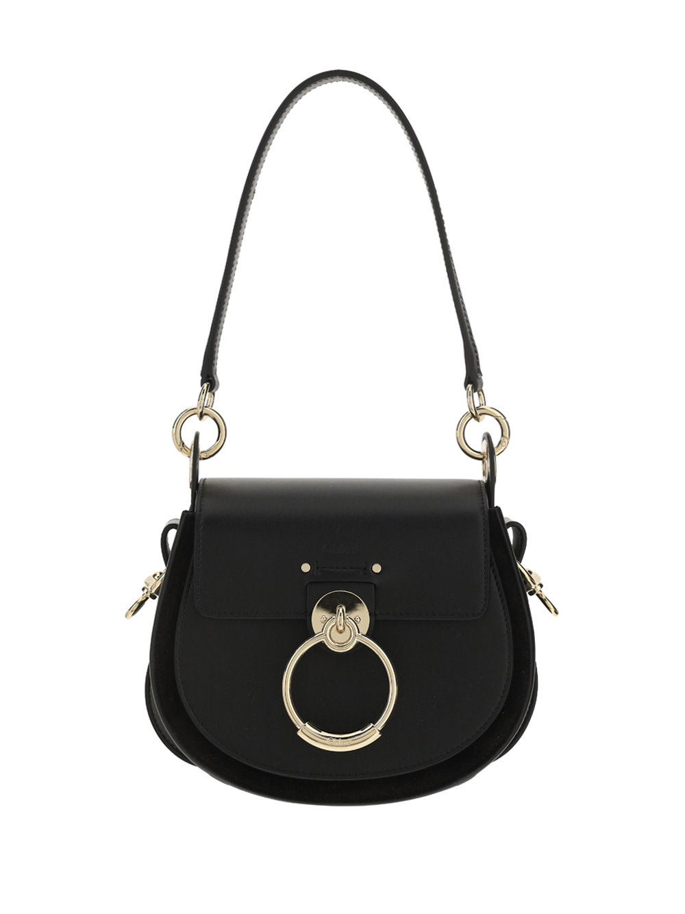 Tess Small Purse in Shiny & Suede Calfskin - Black
