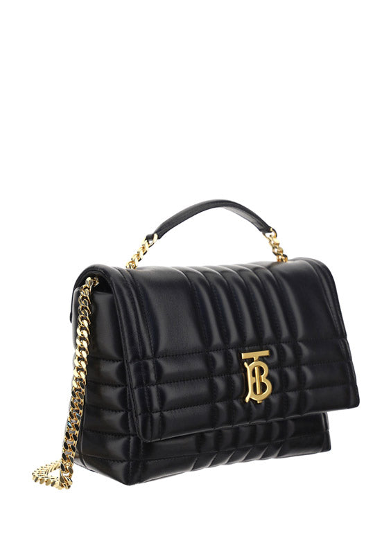 Small Quilted Lambskin Lola Satchel - Black