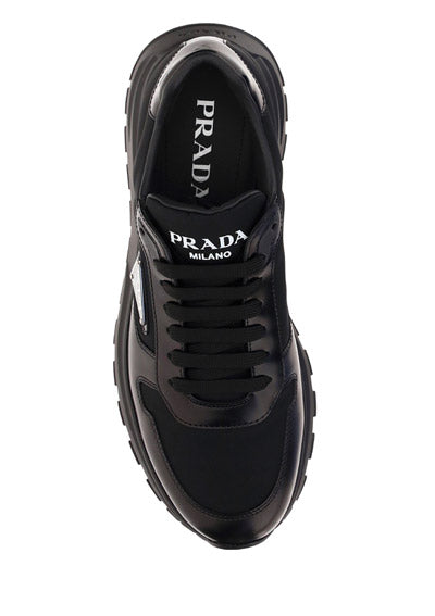 Prax 01 Sneakers in Nylon & Leather - Black