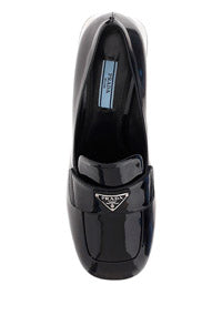Patent Leather Loafer Pumps - Black.