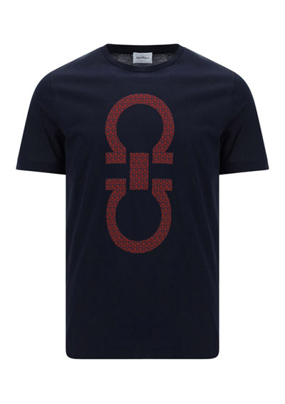 Oversized Gancio T-Shirt - Navy