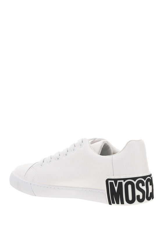 Logo-Print Sole Sneakers - White