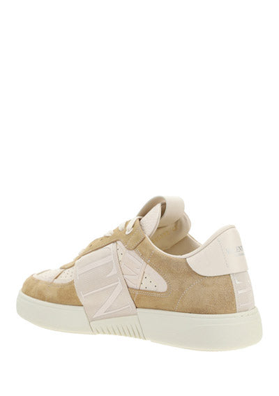 Low-Top Calfskin VL7N Snesker With Bands - Beige