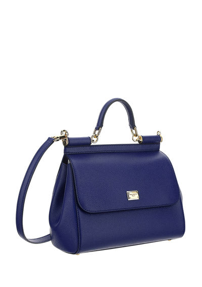 Medium Sicily Bag in Dauphine Calfskin - Blue