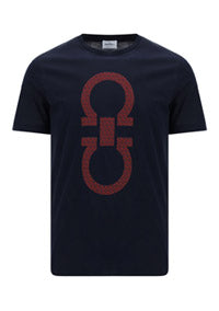 Oversized Gancio T-Shirt - Navy