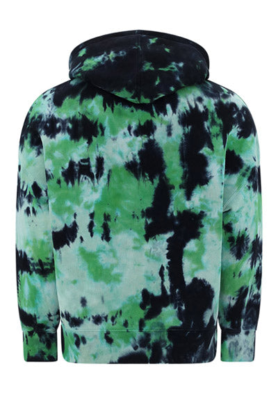 Tie & Dye Hoodie - Black / Green