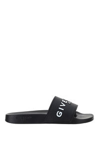 Paris Flat Sandals In Rubber - Black