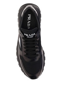 Prax 01 Sneakers in Nylon & Leather - Black