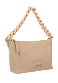 Miu Spirit Madras Leather Bag - Beige