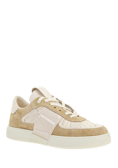 Low-Top Calfskin VL7N Snesker With Bands - Beige
