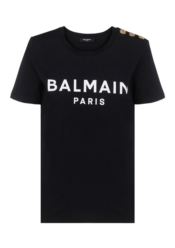 Logo Print T-Shirt - Black