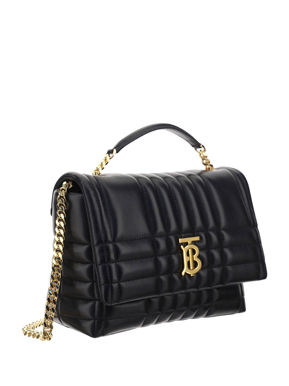 Small Quilted Lambskin Lola Satchel - Black